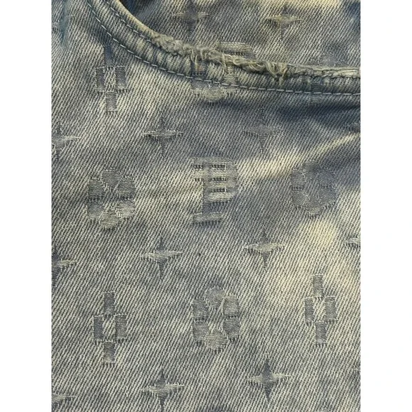 Purple Brand Jacquard monogram Denim Slim Fit Low Rise Jeans 31 POO1 - Picture 14 of 16